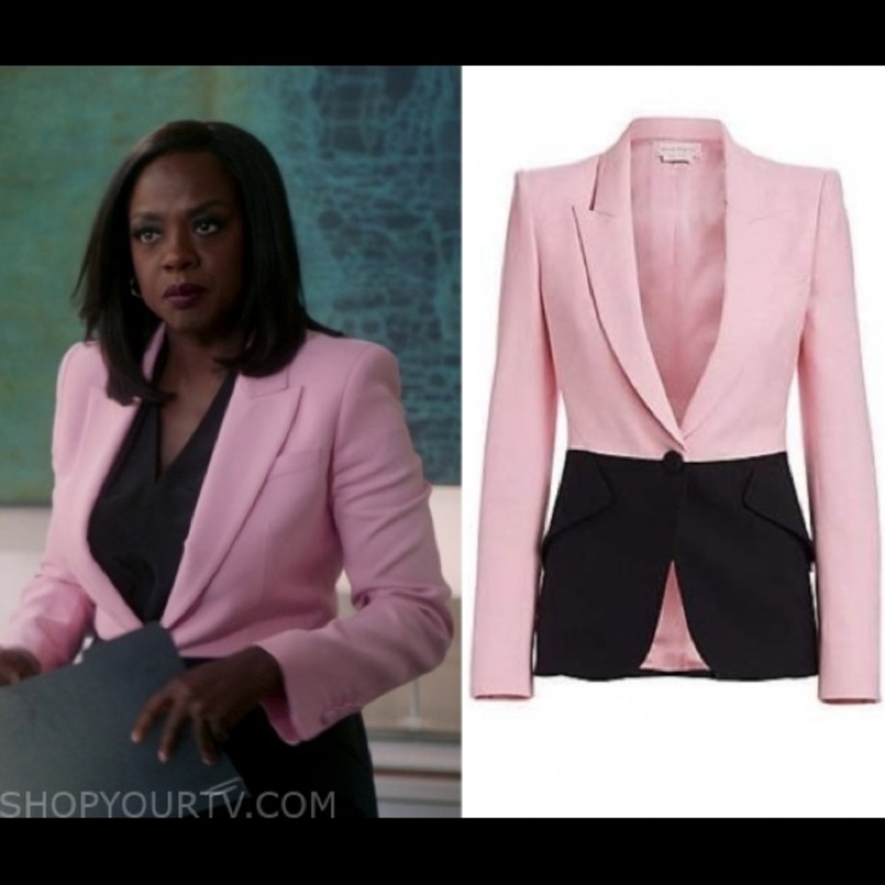 Pink and Black Blazer